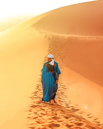 Canva - Man Walking On Sand